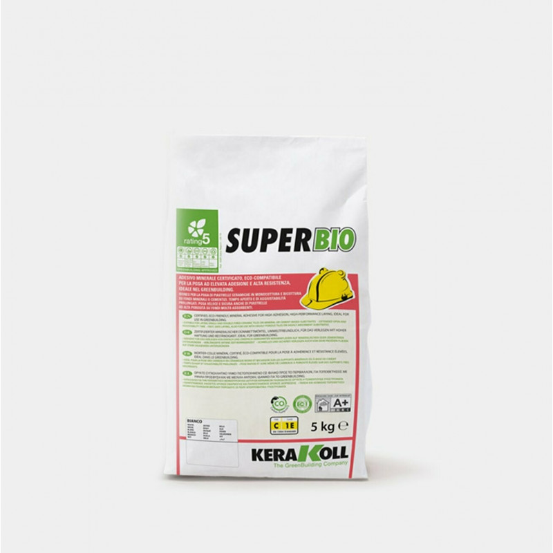 Colla per rivestimenti e piastrelle ad alta adesione e resistenza -  Kerakoll Super Bio 25kg